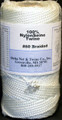 White Braided Nylon Twine; Size 60;  approx. 325 ft/lb; 1 pound spool
