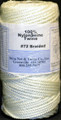 White Braided Nylon Twine; Size 72; approx. 260 ft/lb; 1 pound spool