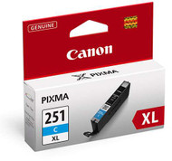 Canon 6449B001 (CLI-251XL) High Yield Cyan Ink Cartridge Original Genuine OEM