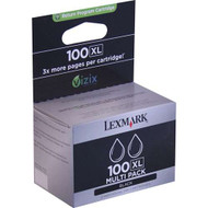 Lexmark 14N0683 (#100XL) Black Ink Cartridge 2-pack Original Genuine OEM