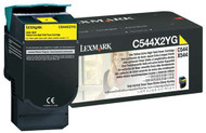 Lexmark C544X2YG Extra High Yield Yellow Toner Cartridge Original Genuine OEM