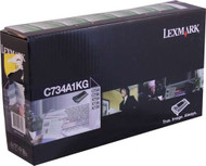 Lexmark C734A1KG Return Program Black Toner Cartridge Original Genuine OEM
