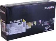 Lexmark C734A1YG Return Program Yellow Toner Cartridge Original Genuine OEM