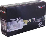 Lexmark C736H1KG Return Program High Yield Black Toner Cartridge Original Genuine OEM