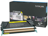 Lexmark C736H2YG High Yield Yellow Toner Cartridge Original Genuine OEM