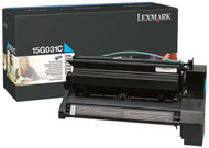 Lexmark 15G031C Cyan Toner Cartridge Original Genuine OEM
