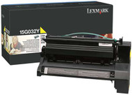 Lexmark 15G032Y High Yield Yellow Toner Cartridge Original Genuine OEM