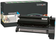 Lexmark 15G042C Return Program High Yield Cyan Toner Cartridge Original Genuine OEM