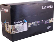 Lexmark C792X1CG Return Program Extra High Yield Cyan Toner Cartridge Original Genuine OEM