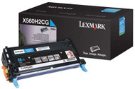 Lexmark X560H2CG High Yield Cyan Toner Cartridge Original Genuine OEM