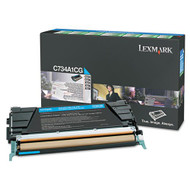 Lexmark X746A1CG Cyan Return Program Toner Cartridge Original Genuine OEM
