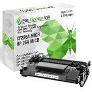 CF226A 26A Black Toner (MICR) Be Green Ink Compatible Replacement Black Toner Cartridge for HP M402dn M402n M402dw MFP M426fdn M426fdw CF226A 26A Black Toner (MICR)