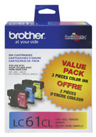 Brother LC613PKS 3 Color Inkjet Cartridge Multipack Original Genuine OEM