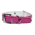 "Brando" Double Leather Dog Collar (Hot Pink)