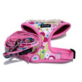 "Retro Pooch" Dog Harness + Leash Set (Pink)