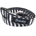 "Captain Pooch" Nautical THICK Stripe Dog Leash (Black)