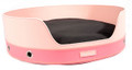 "Penthouse" 2 Tone Round Leather Dog Bed (Light Pink + Dark Pink)