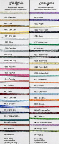 Rainbow Gallery Hi-Lights Needlepoint Thread