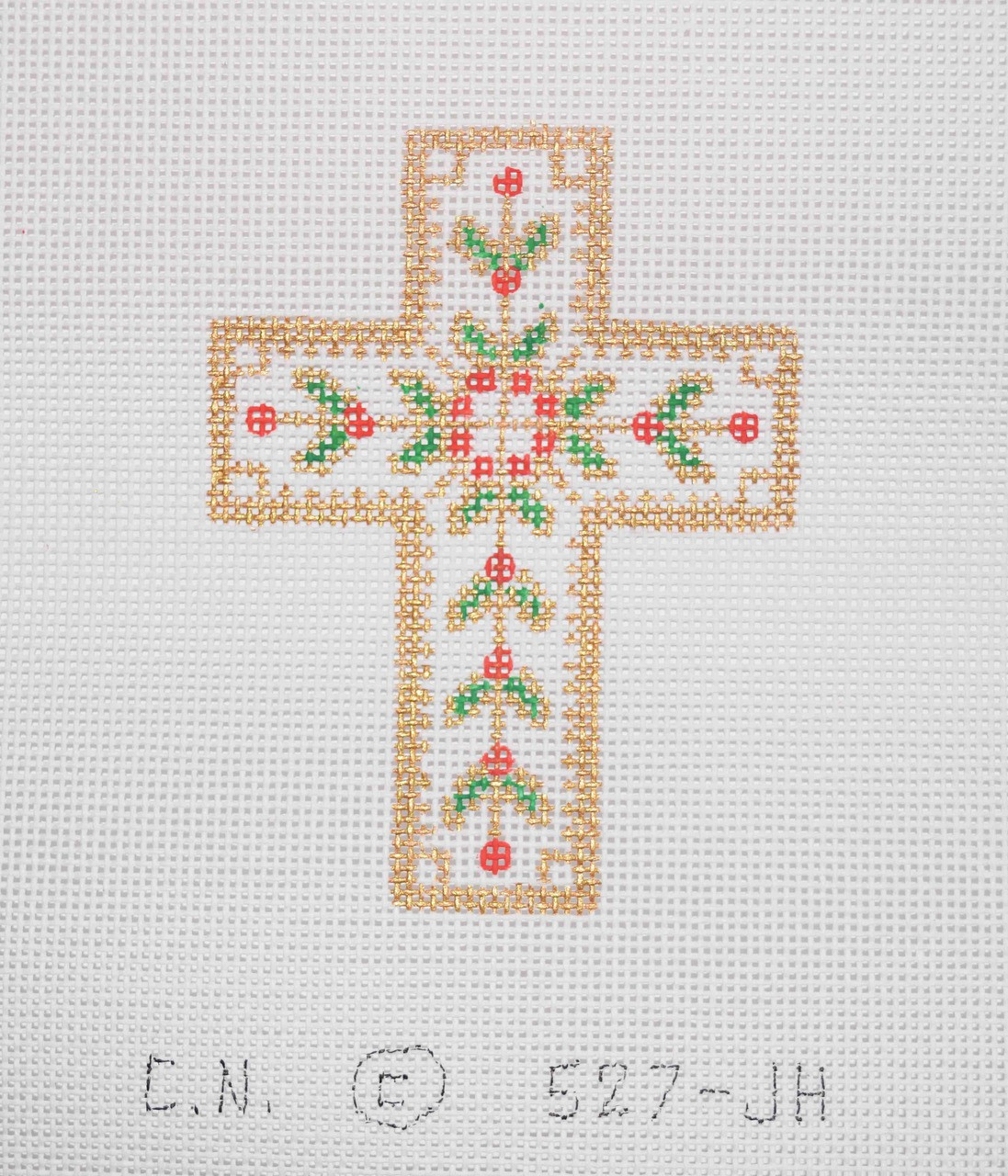 Hand-Painted Needlepoint Canvas - Creative Needle - 527-JH - Cross - The  Yarn Barn of San Antonio