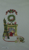 Hand-Painted Needlepoint Canvas - Strictly Christmas - CS-281 - Girl Looking for Santa in Chimney
