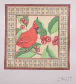Hand-Painted Needlepoint Canvas - Amanda Lawford - 24017 - Cardinal