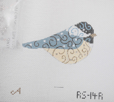Hand-Painted Needlepoint Canvas - Amanda Lawford - RS-14A - Bird Ornament