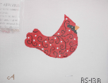 Hand-Painted Needlepoint Canvas - Amanda Lawford - RS-13A - Bird Ornament