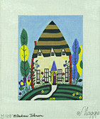 Hand-Painted Needlepoint Canvas - Andrew Johnson - M-1287 - Fanciful House