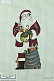 Hand-Painted Needlepoint Canvas - Lynne Andrews - LAST01 - Santa Claus