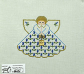 Hand-Painted Needlepoint Canvas - Painted Pony - 994TX - Angel with Flower Dress