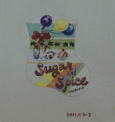 Hand-Painted Needlepoint Canvas - Danji Designs - D-03 - Sugar and Spice