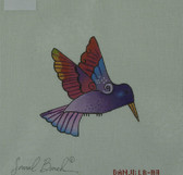 Hand-Painted Needlepoint Canvas - Danji Designs - LB-83 - Purple Hummingbird