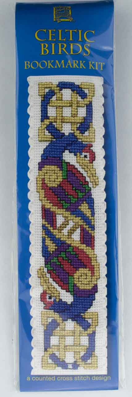 Celtic Birds Textile Heritage Counted Cross Stitch Bookmark Kit