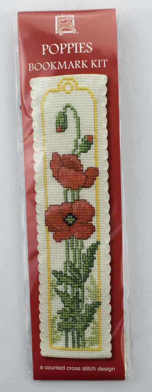 Poppies Counted Cross Stitch Bookmark Kit - The Yarn Barn of San Antonio