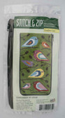 Stitch and Zip Needlepoint Kit – SZ474 – Birds of Color Eyeglass Case (1200)