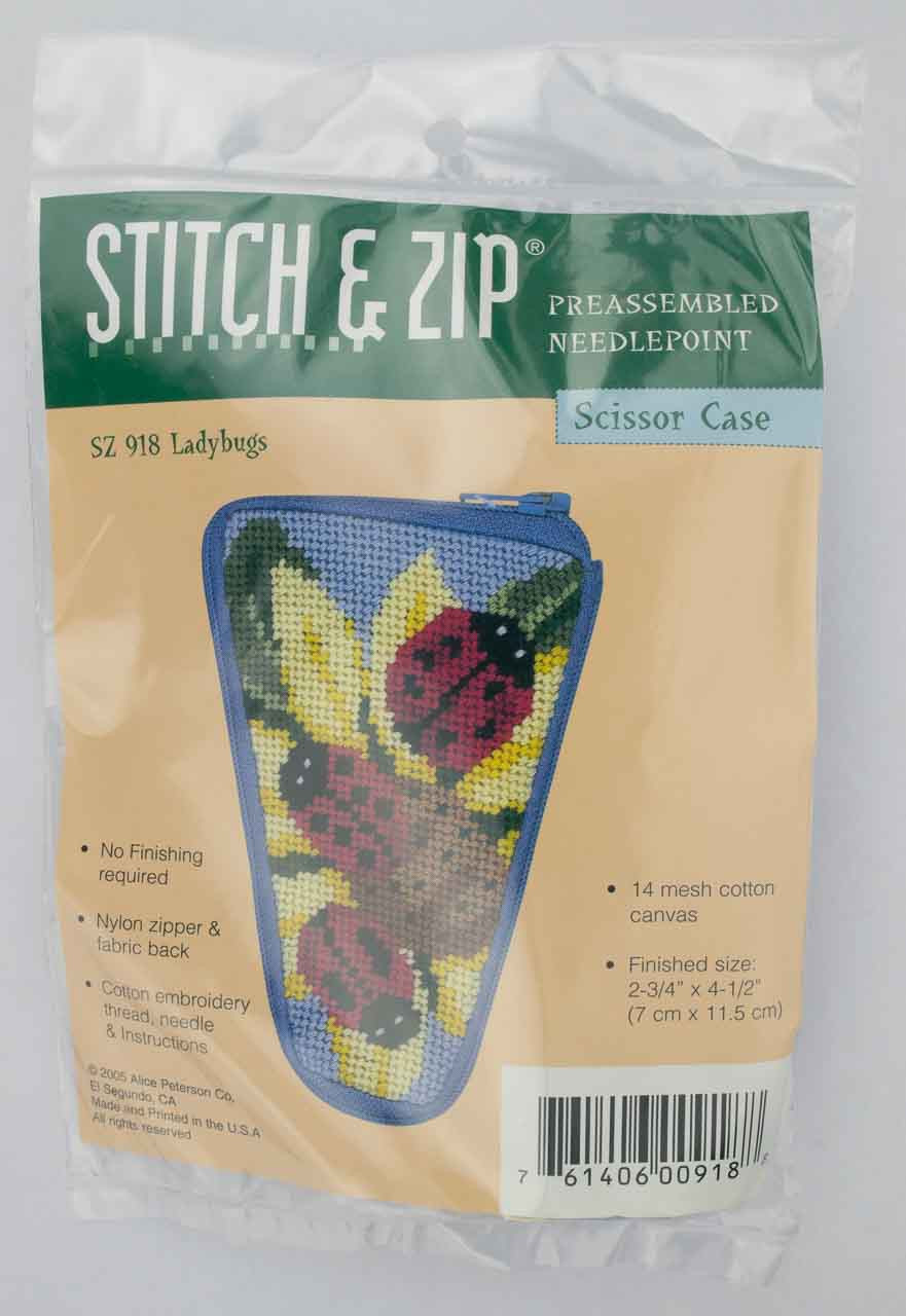 Stitch & Zip Scissor Case Needlepoint Kit - SZ904 Sewing