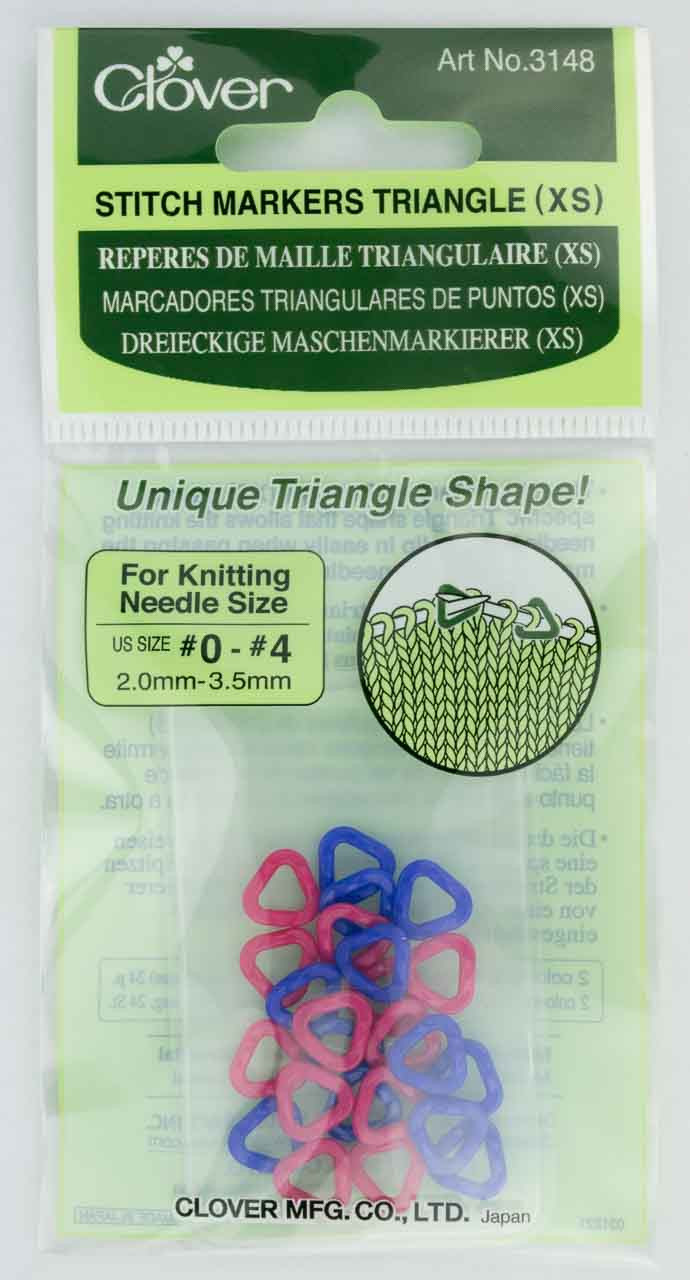 Clover – Extra Small Triangle Stitch Markers - The Yarn Barn of San Antonio