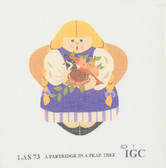 Hand-Painted Needlepoint Canvas - LAS 73 - IGC - A Partridge in a Pear Tree