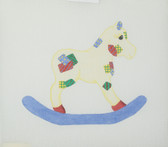 Hand-Painted Needlepoint Canvas – Patched Rocking Horse
