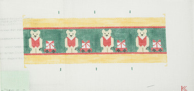 Hand-Painted Needlepoint Canvas - C0702A – Teddy Bears and Wagons
