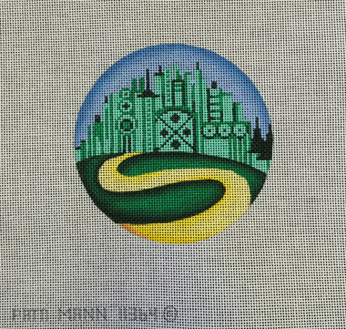 Ornament round. Emerald City
