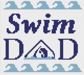 Swim Dad 16 ct Cross Stitch Pattern
