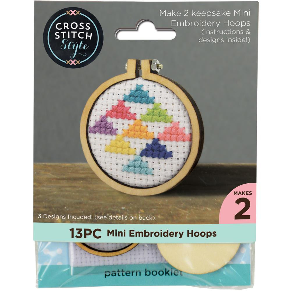 Cross Stitch Style - 1.5 Mini Embroidery Wood Hoops - The Yarn Barn of San  Antonio