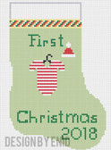 Baby's First Christmas Onesie Striped