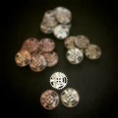 Dill Buttons Dull Silver Steampunk Button with 4 holes 23mm