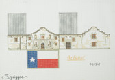 Hand-Painted Needlepoint Canvas - Squiggee - SQ5342 - The Alamo House