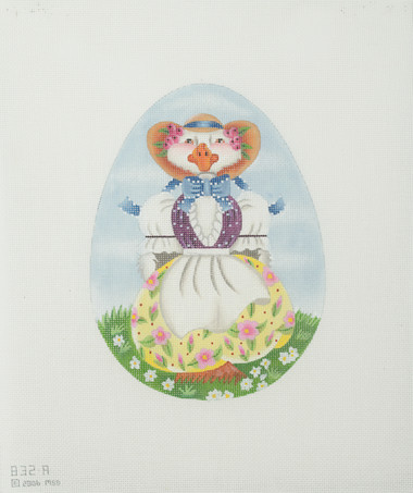 Hand-Painted Needlepoint Canvas - Melissa Shirley Designs - 832A - Mother Goose Egg