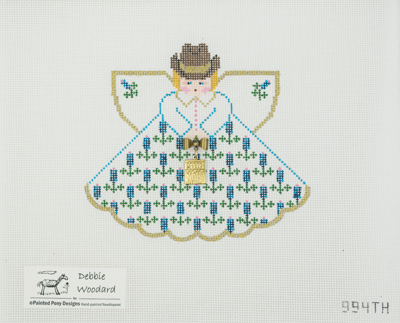 hand painted needlepoint canvas