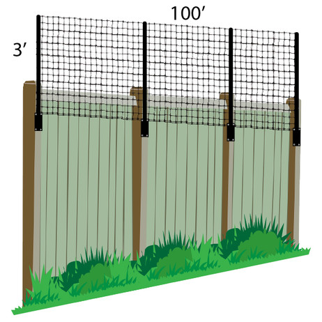 3' x 100' Fence Extenders