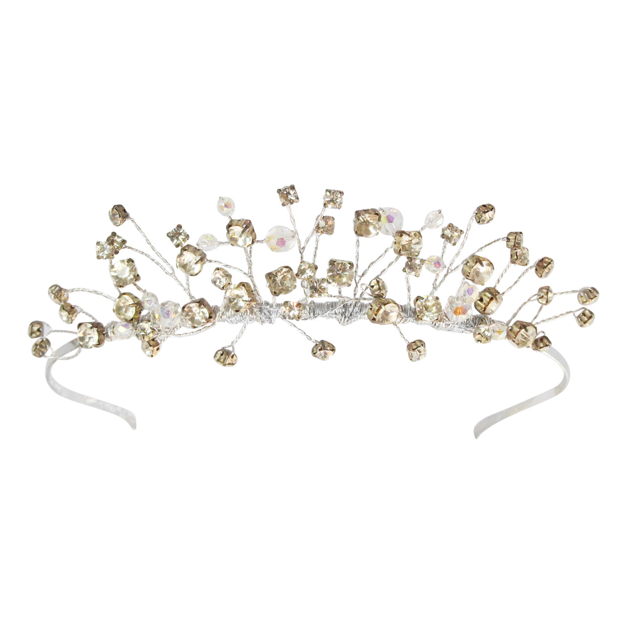 Golden Topaz & Crystal Tiara - Quite Contrary Jewellery